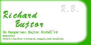 richard bujtor business card